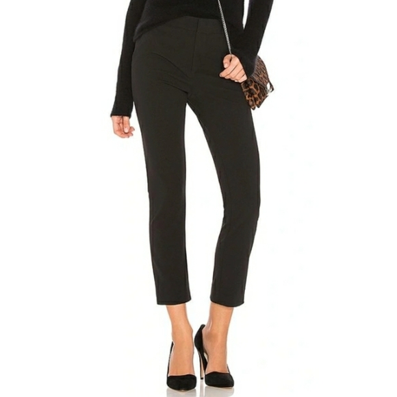 MCGUIRE LOU LOU HIGH WAIST CROP SLIM TROUSERS WELLIE Black Size 24 - Picture 3 of 16